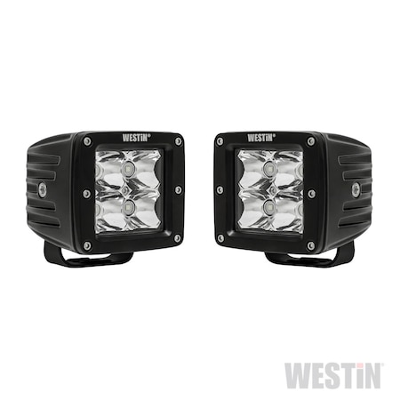 Westin Automotive HYPERQ COMPACT LED (4) 5W CREE 3 INCH X 3 INCH (SET OF 2) INCLUDES WIRING HARNESS WITH 2 CONNECTORS 09-12200A-PR